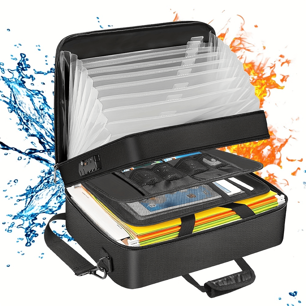 Portable Multi-Layer 13 Pocket Accordion File Folder Bag ENGPOW