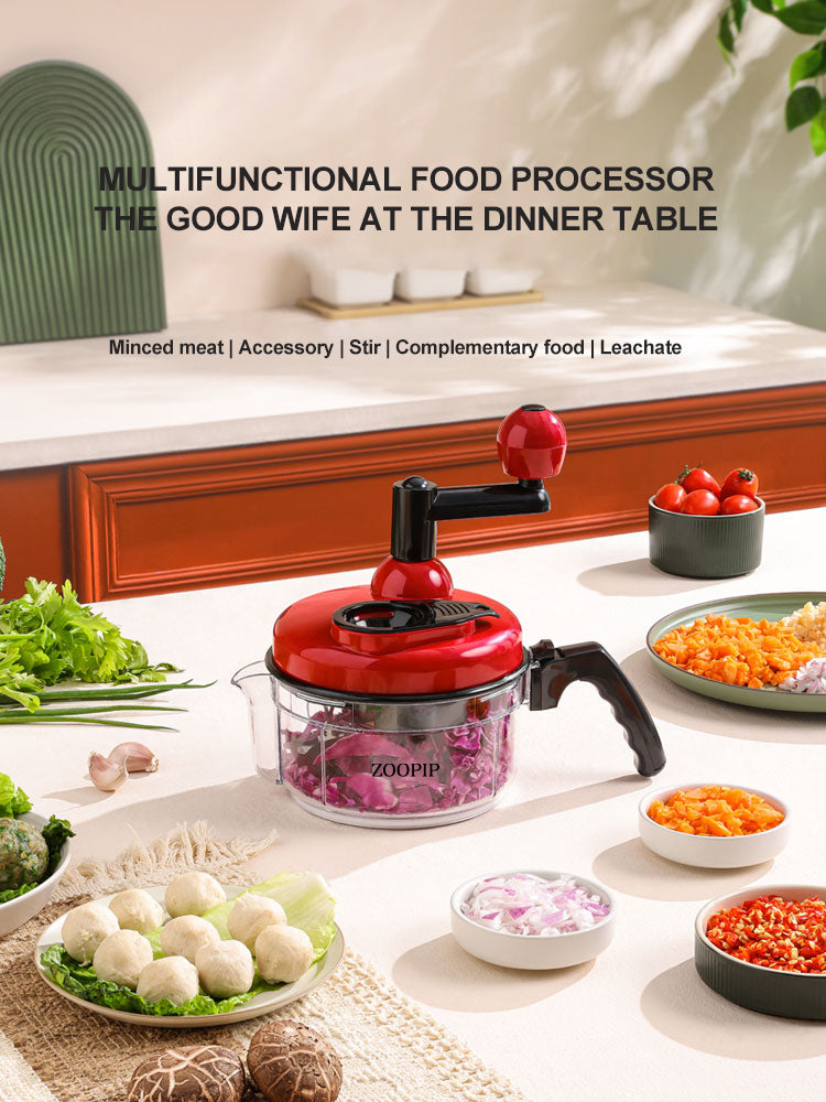 ZOOPIP Household cooking machine Dumpling machine Meat machine Chilling machine Stirring machine Multifunctional dish cutter Kitchen supplies JOOFIRE