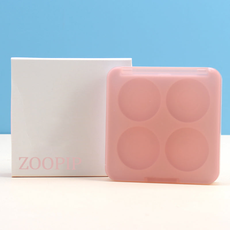 ZOOPIP Separate twin-layered eyelid box, four-sided multicolored eyelid case, mirrored square, multi-colored eyelid box JOOFIRE