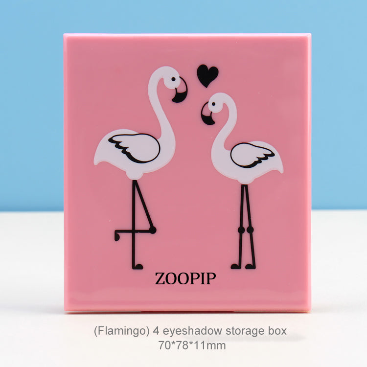 ZOOPIP Separate twin-layered eyelid box, four-sided multicolored eyelid case, mirrored square, multi-colored eyelid box JOOFIRE
