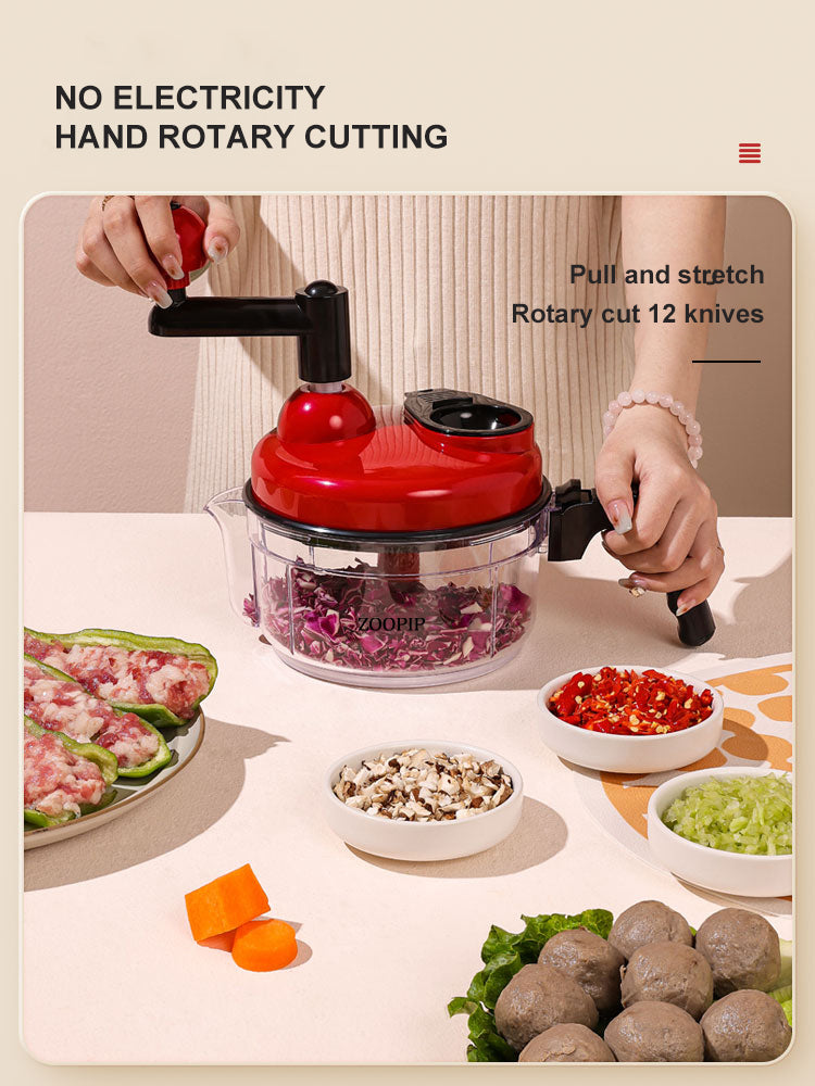 ZOOPIP Household cooking machine Dumpling machine Meat machine Chilling machine Stirring machine Multifunctional dish cutter Kitchen supplies JOOFIRE