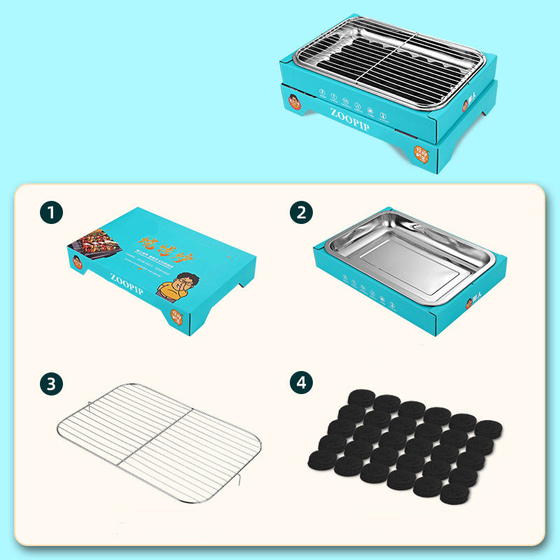 BBQ grill, household outdoor portable carbon grill, barbecue grill, outdoor barbecue tool, small barbecue grill JOOFIRE