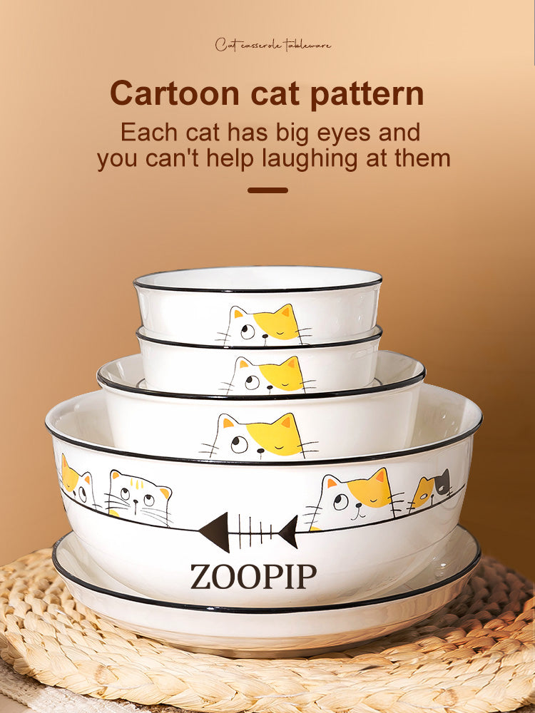 ZOOPIP Ceramic dishes household tableware set creative simple bowl plate combination tableware tableware JOOFIRE