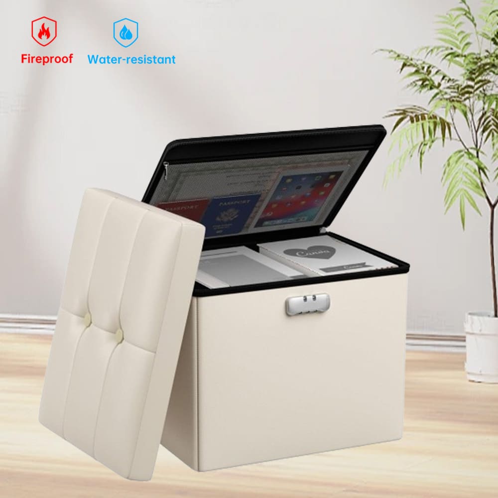 M Size Fireproof Storage Ottoman ENGPOW