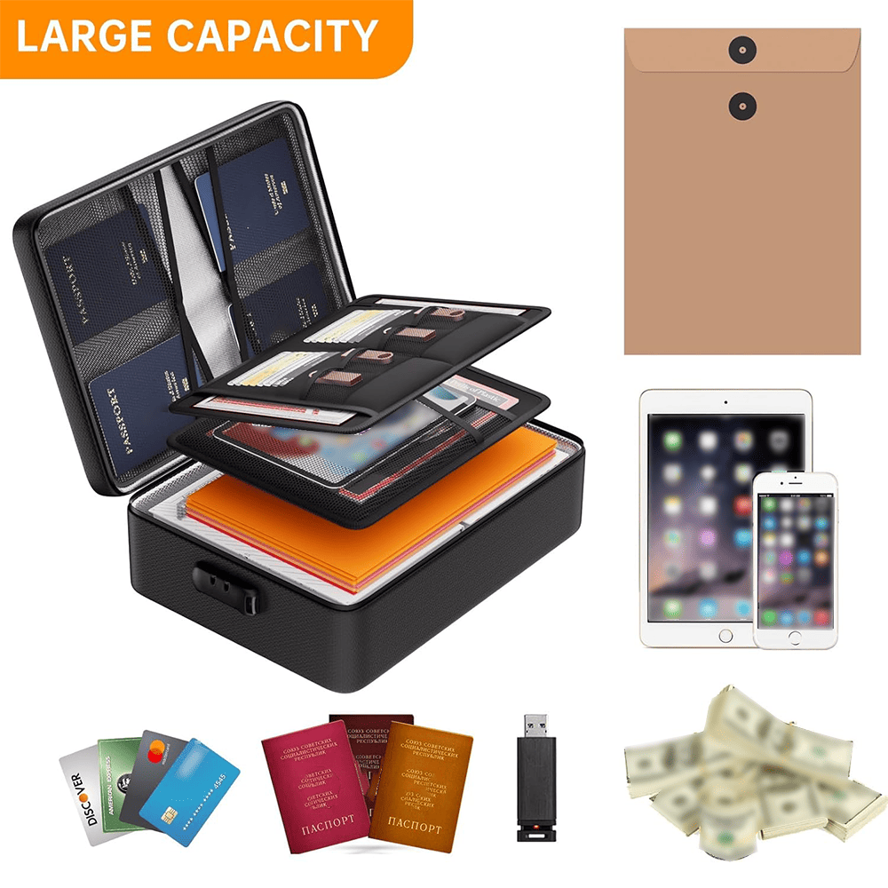 Aluminum Foil Black Document Storage Bag ENGPOW