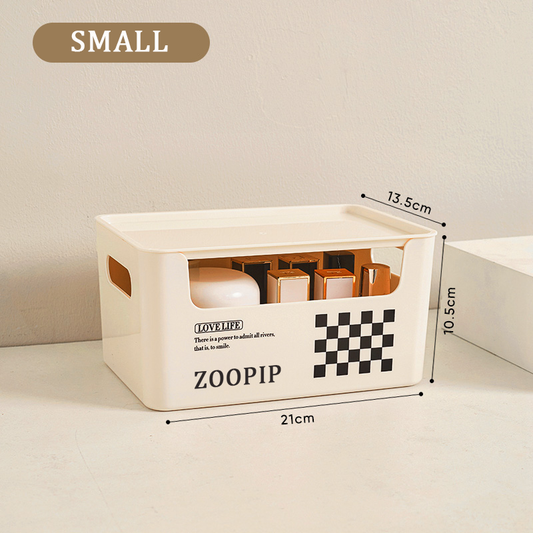 ZOOPIP Desktop storage box multi-functional under sink cabinet drawer storage plastic household kitchen countertop snack storage basket JOOFIRE