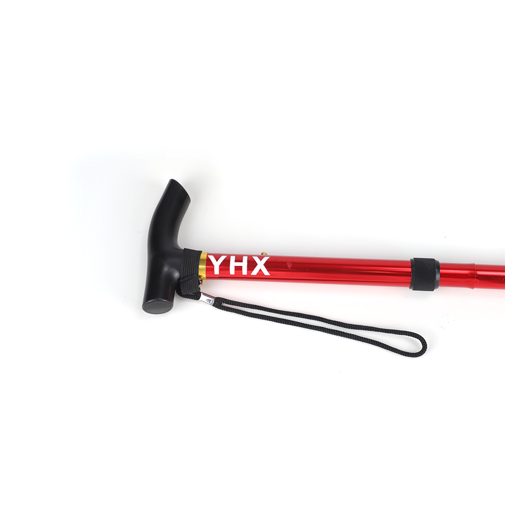 YHX Trekking pole aluminum alloy folding ultra-light ultra-short telescopic outdoor hand trekking walking stick hiking stick 5 knots JOOFIRE