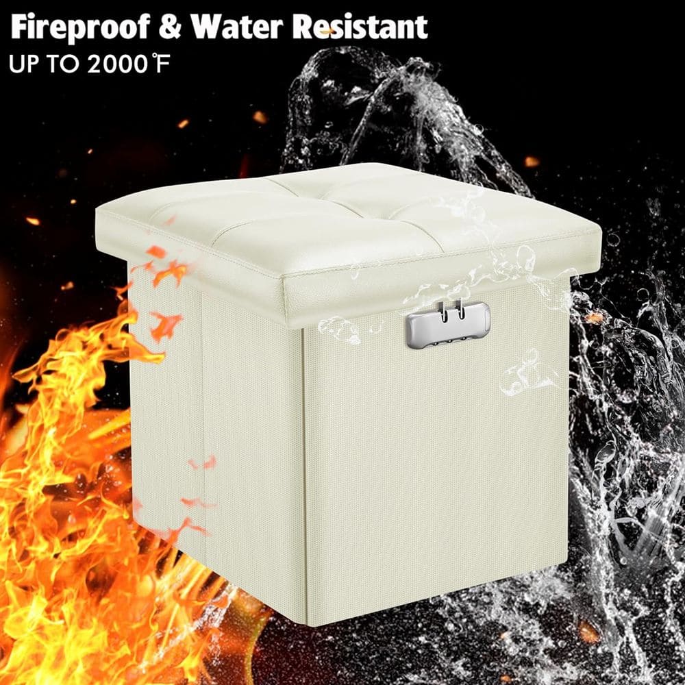 Fireproof Multifunctional Folding Storage Ottoman ENGPOW