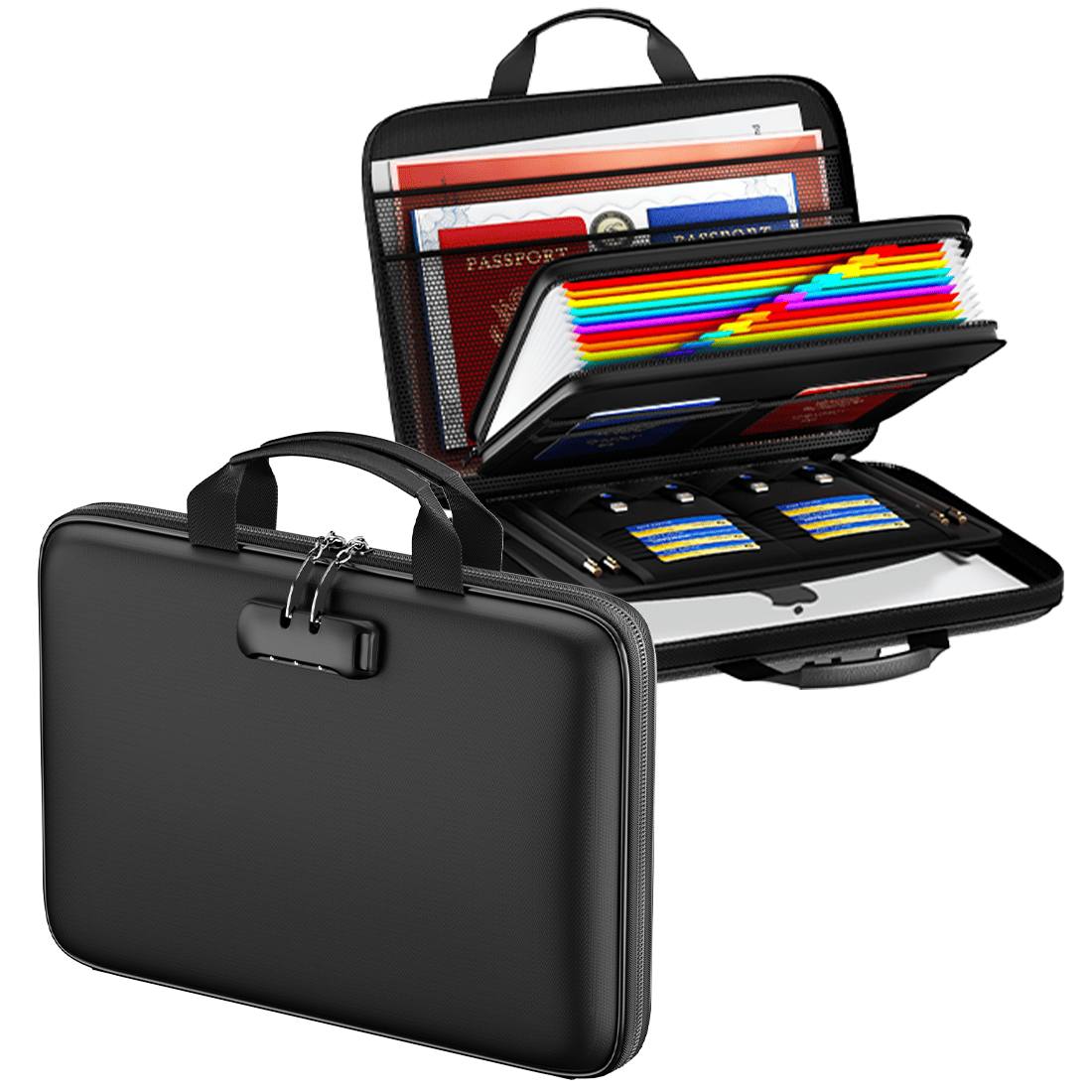 Multifunctional 12-page Hard EVA Color Accordion Folder ENGPOW