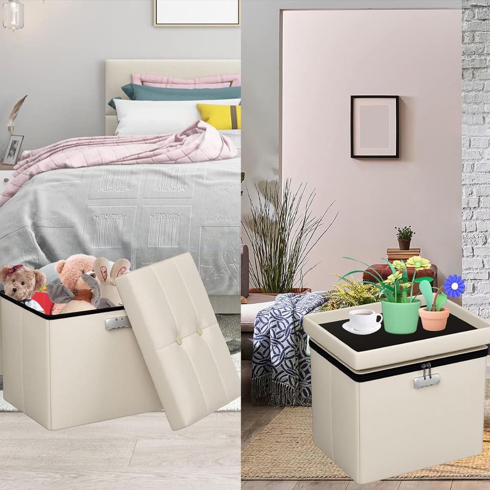 M Size Fireproof Storage Ottoman ENGPOW