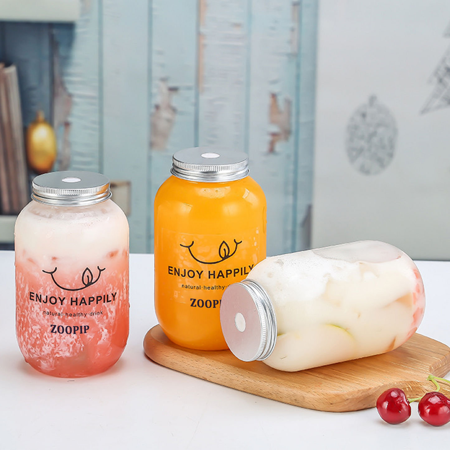 ZOOPIP Cans, beverage bottles, milk tea bottles, food grade plastic juice bottles, coffee cans, juice bottles JOOFIRE