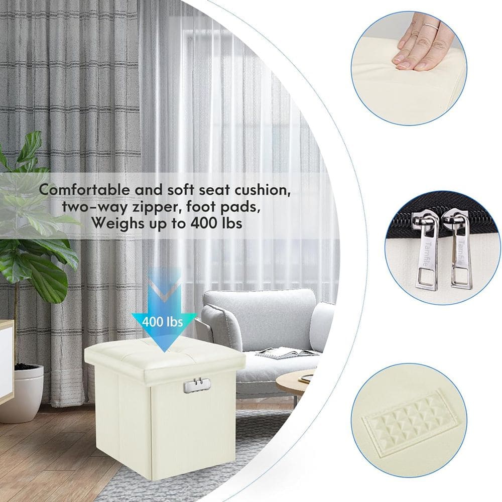 Fireproof Multifunctional Folding Storage Ottoman ENGPOW