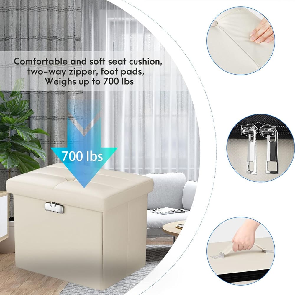 M Size Fireproof Storage Ottoman ENGPOW