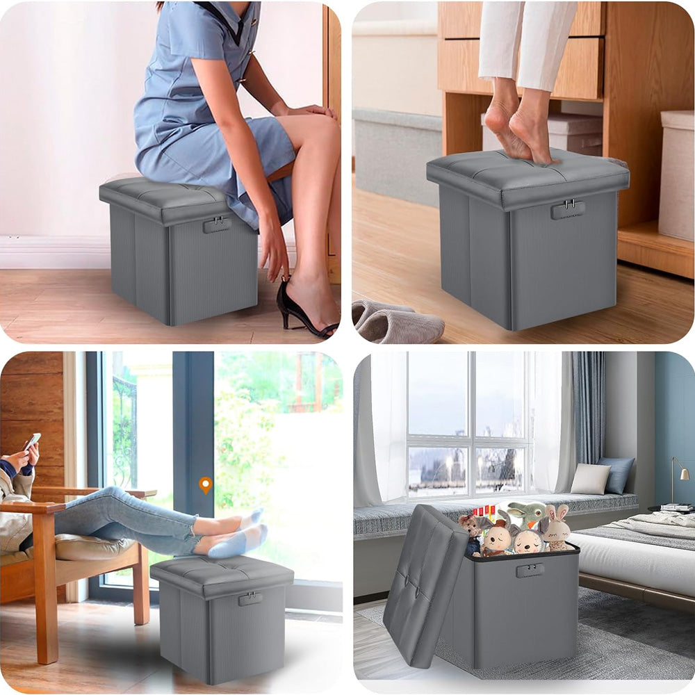 Fireproof Multifunctional Folding Storage Ottoman ENGPOW