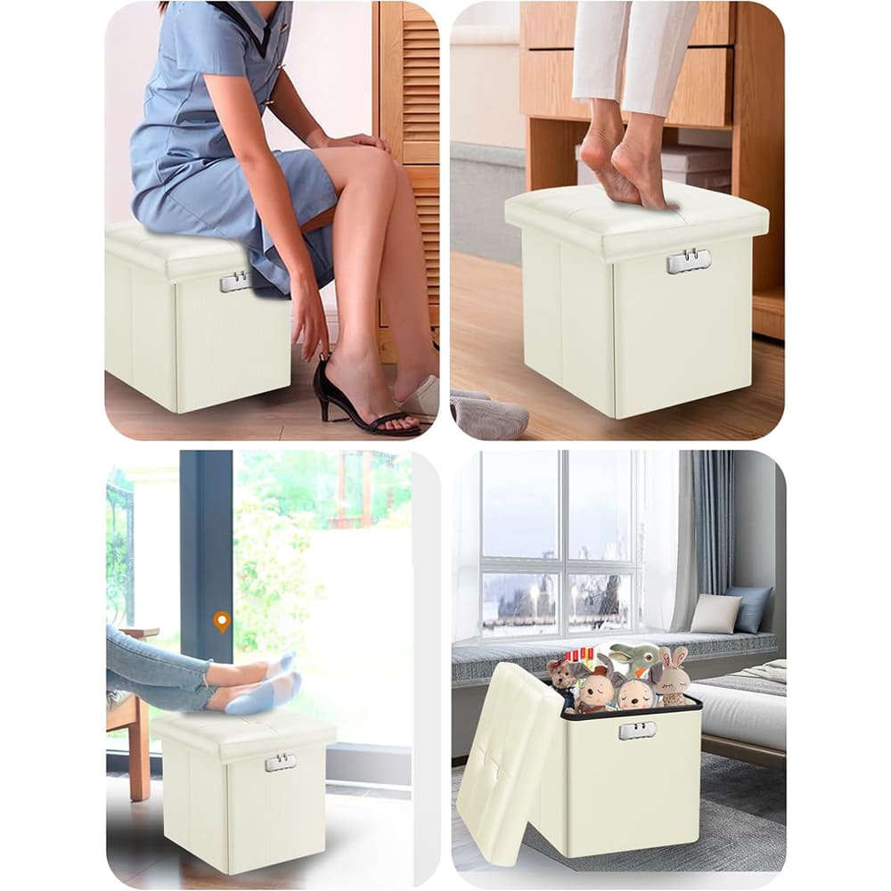 Fireproof Multifunctional Folding Storage Ottoman ENGPOW