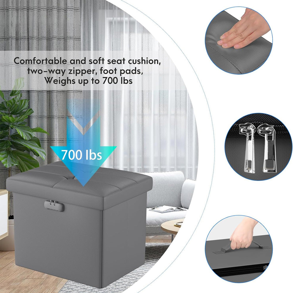 Fireproof Multifunctional Folding Storage Ottoman ENGPOW