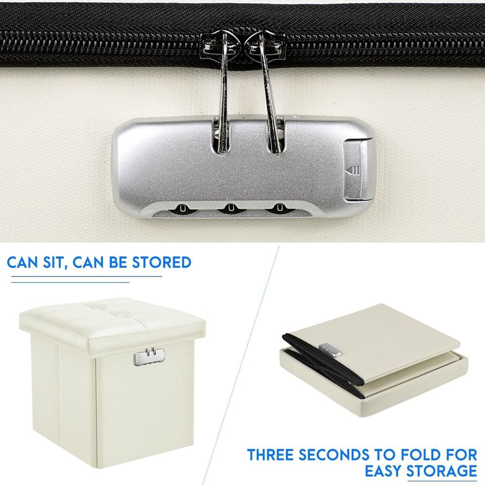 Fireproof Multifunctional Folding Storage Ottoman ENGPOW