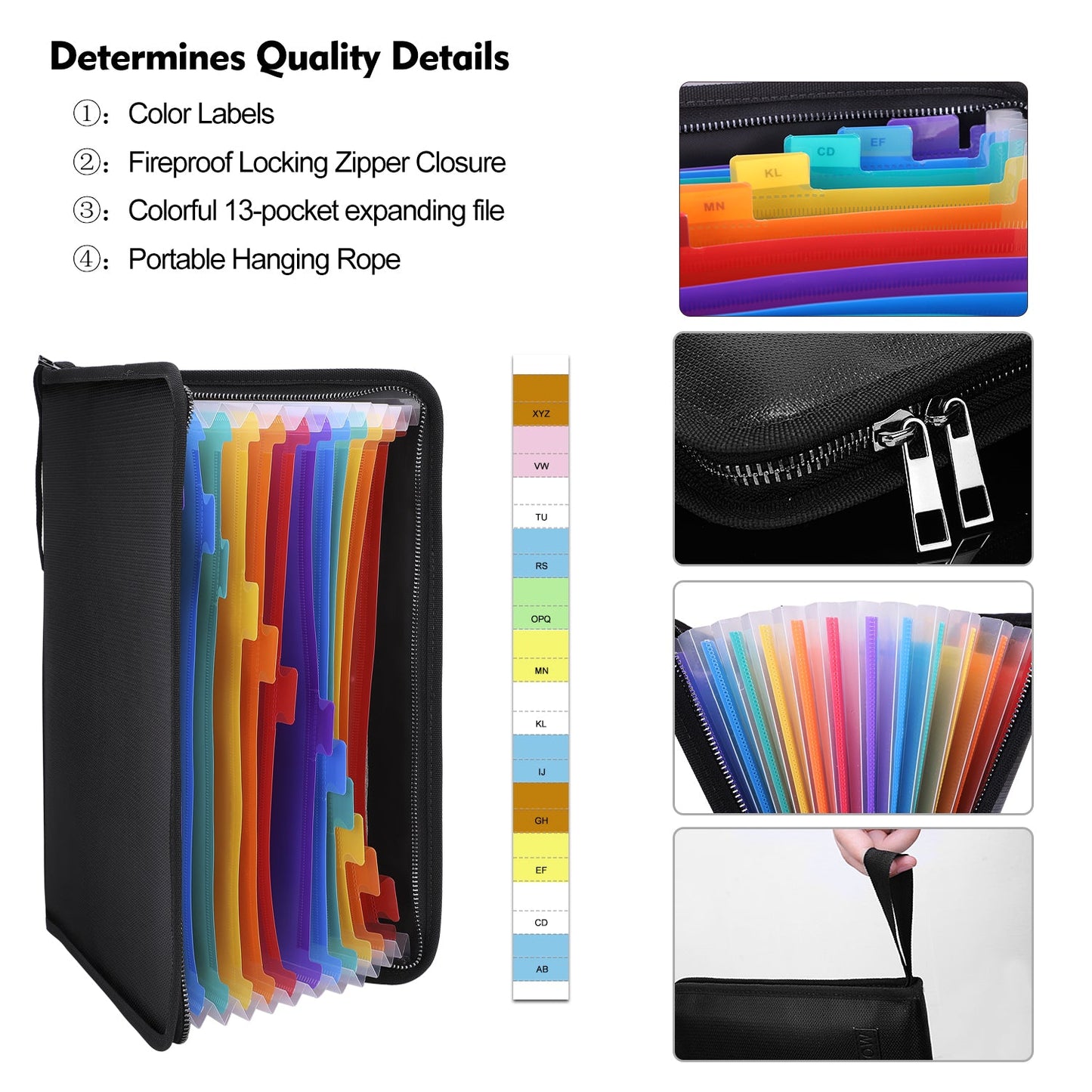 Fireproof Waterproof folder with 12 pockets ENGPOW
