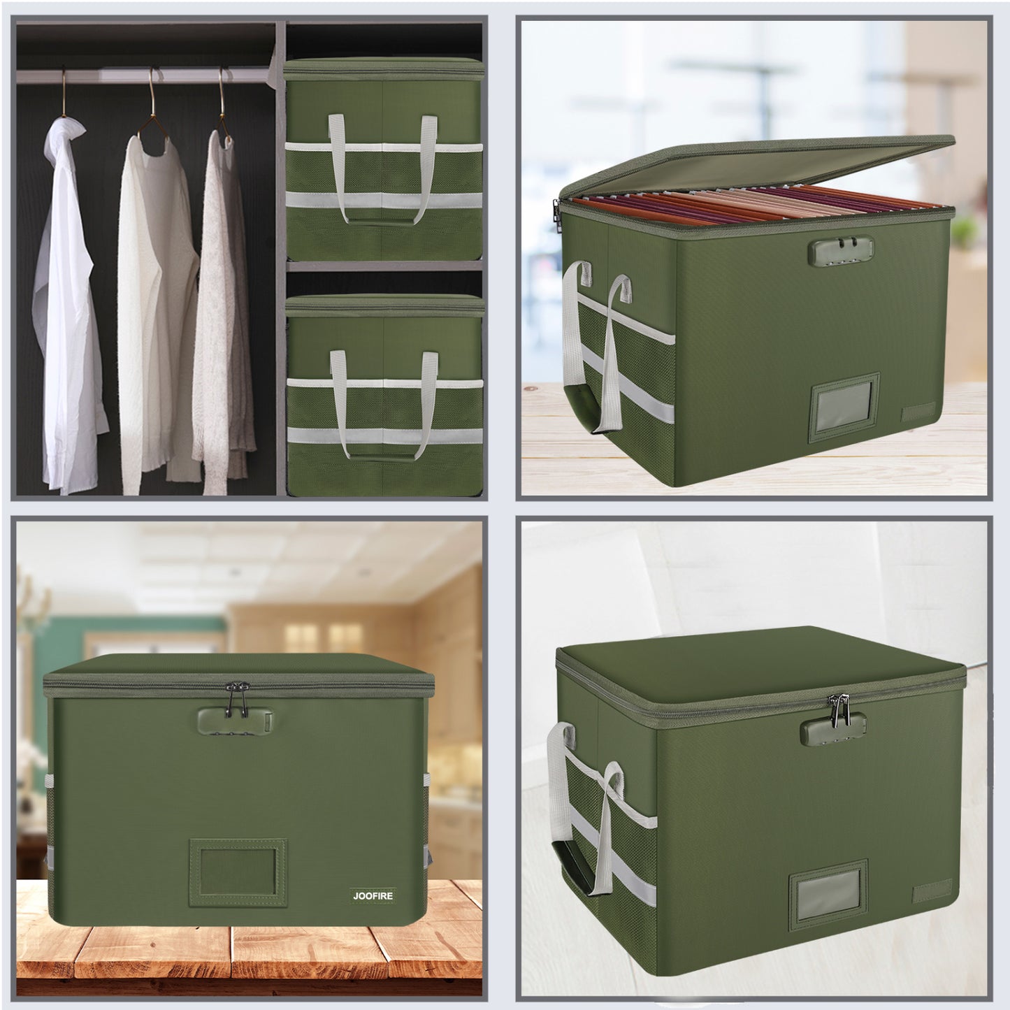 Collapsible fireproof waterproof document box JOOFIRE