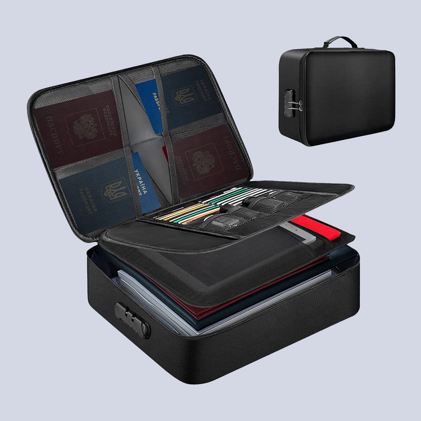 Fireproof document bag with lock JOOFIRE