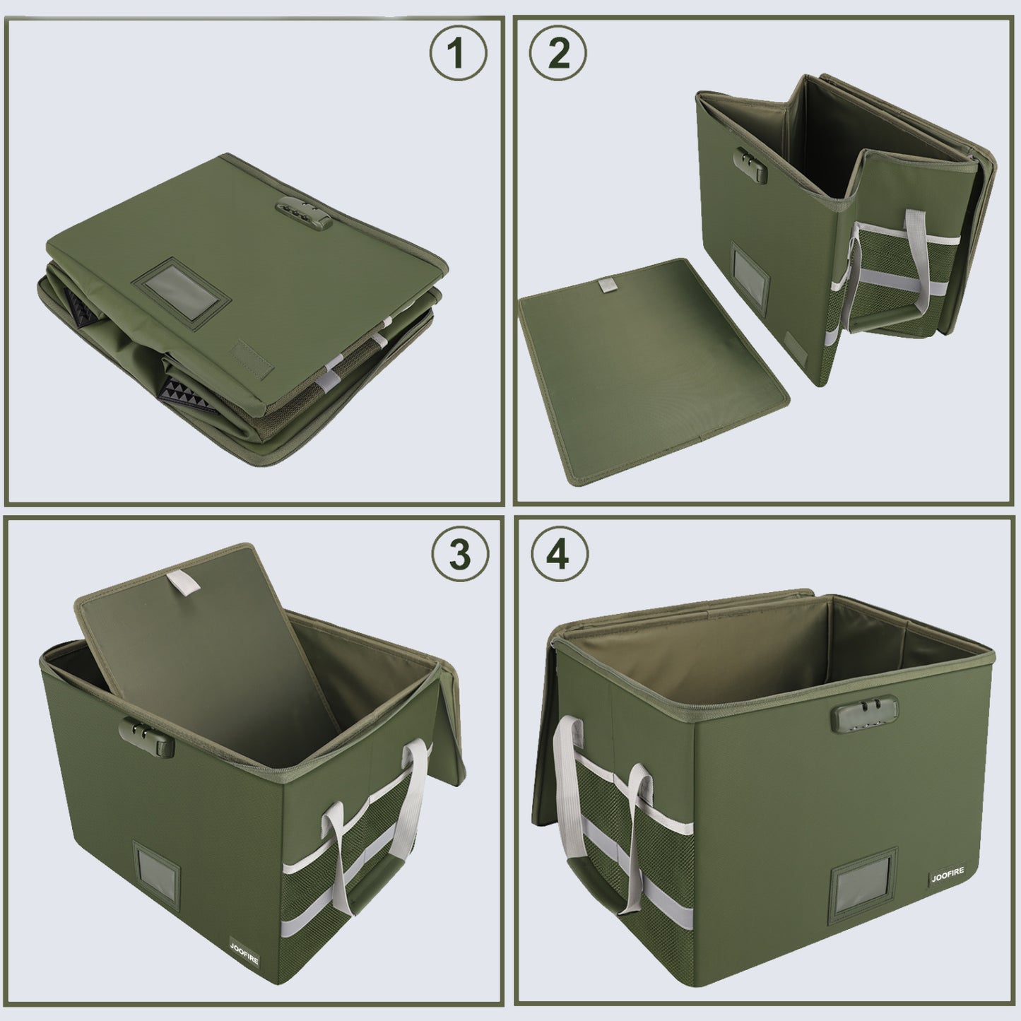 Collapsible fireproof waterproof document box JOOFIRE