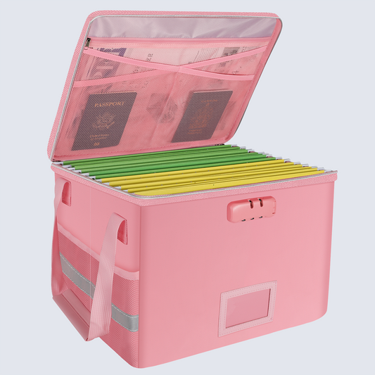 Pink collapsible file box JOOFIRE