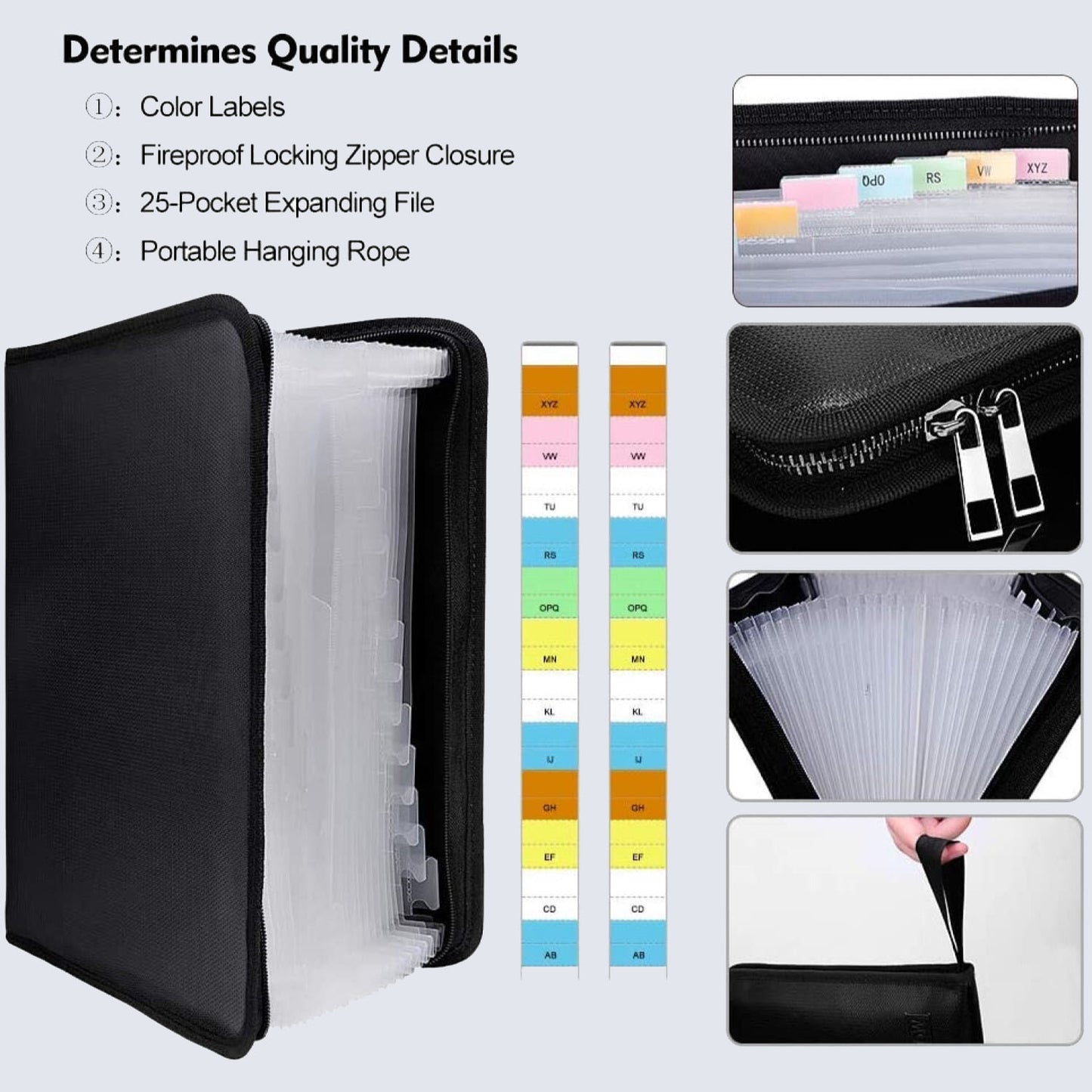 25 Pockets Fireproof document bag JOOFIRE