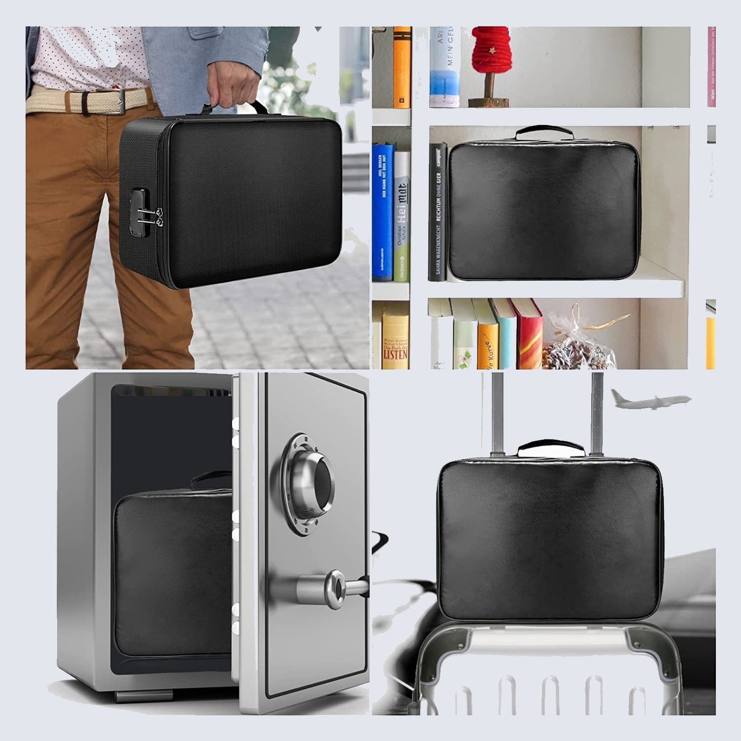 Fireproof document bag with lock JOOFIRE