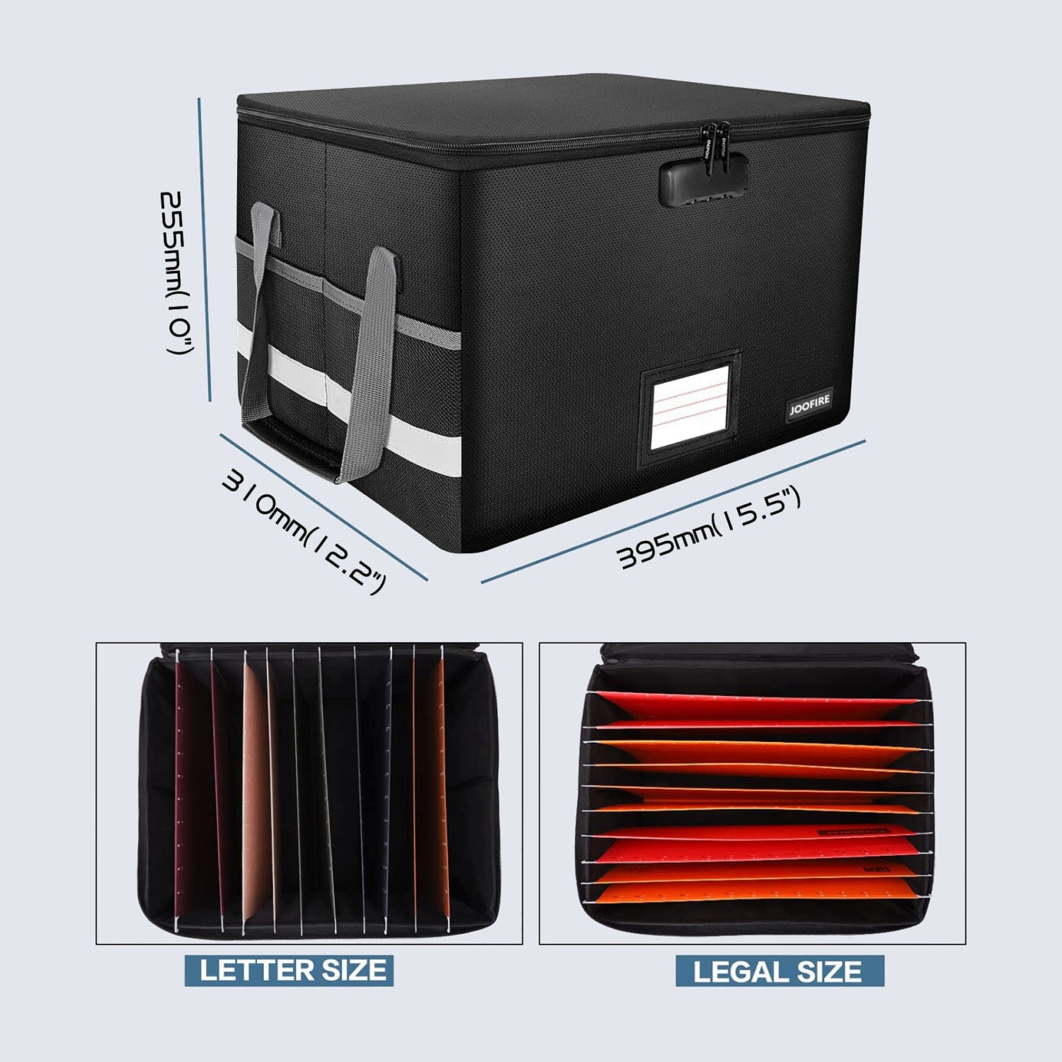 Collapsible fireproof waterproof document box JOOFIRE