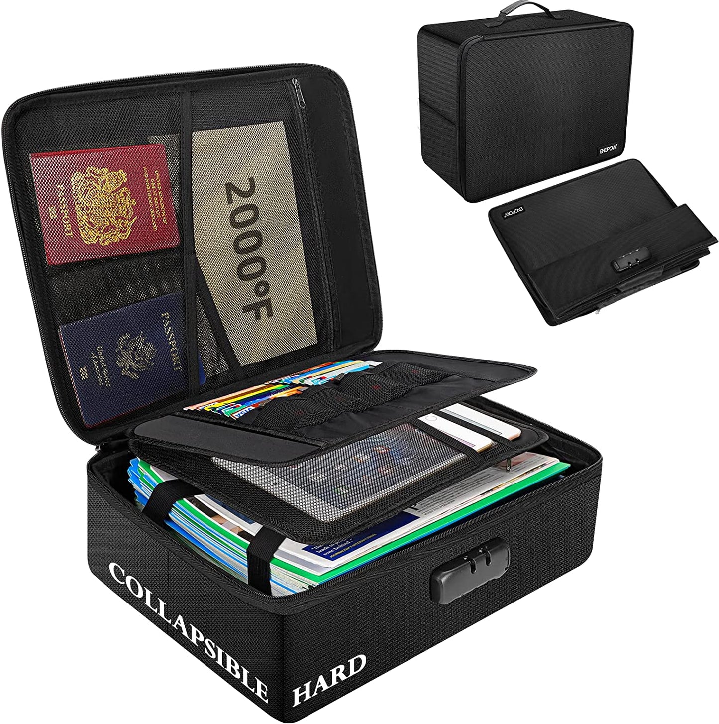 File Organizer Box with Lock ENGPOW