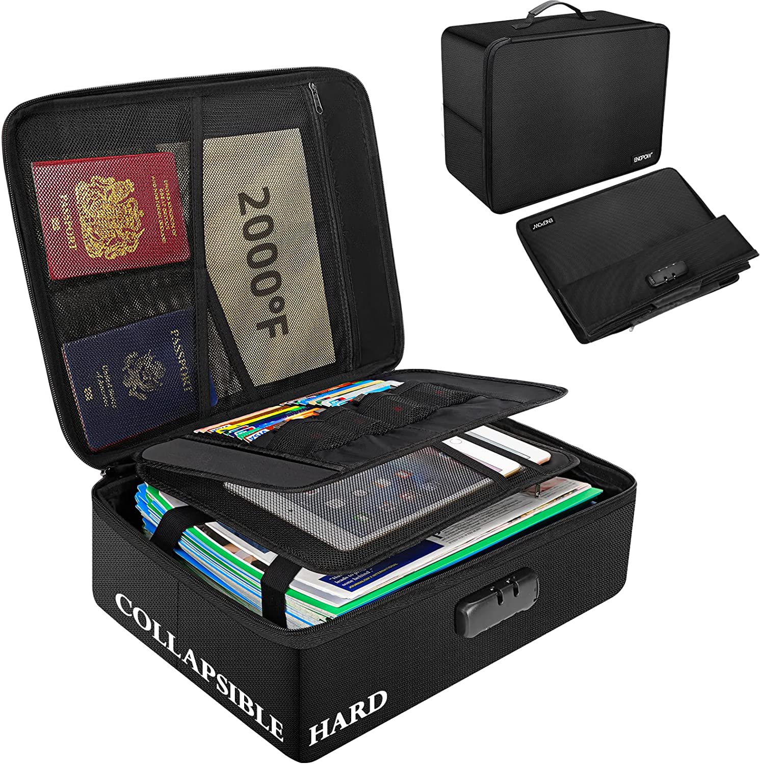 File Organizer Box with Lock ENGPOW