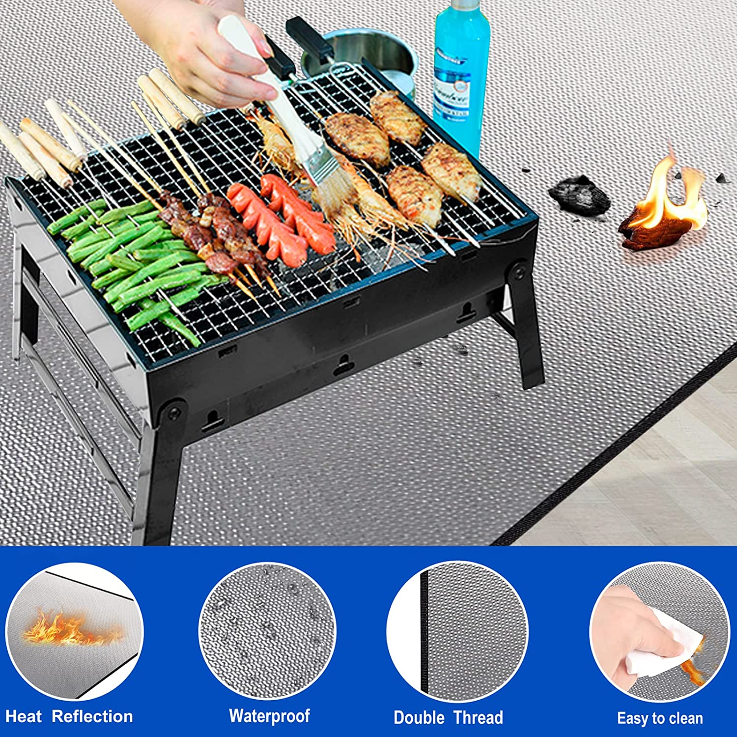 Large Fire Pit Mat Grill Mat DocSafe