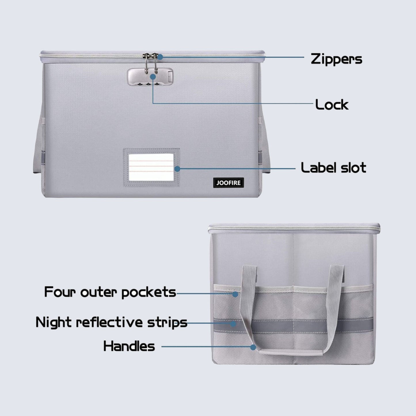 Collapsible fireproof waterproof document box JOOFIRE