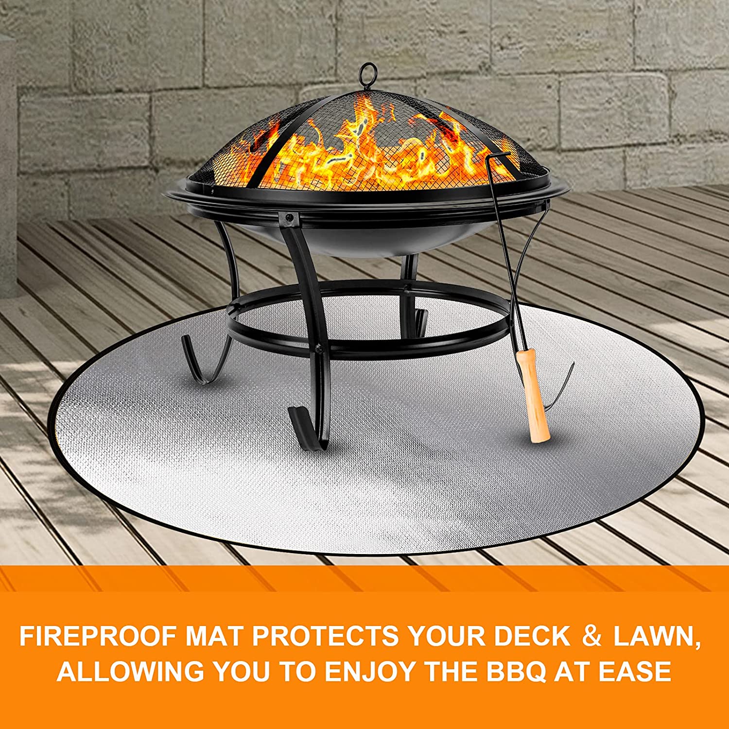 36" Diameter Round Fireproof Mat DocSafe