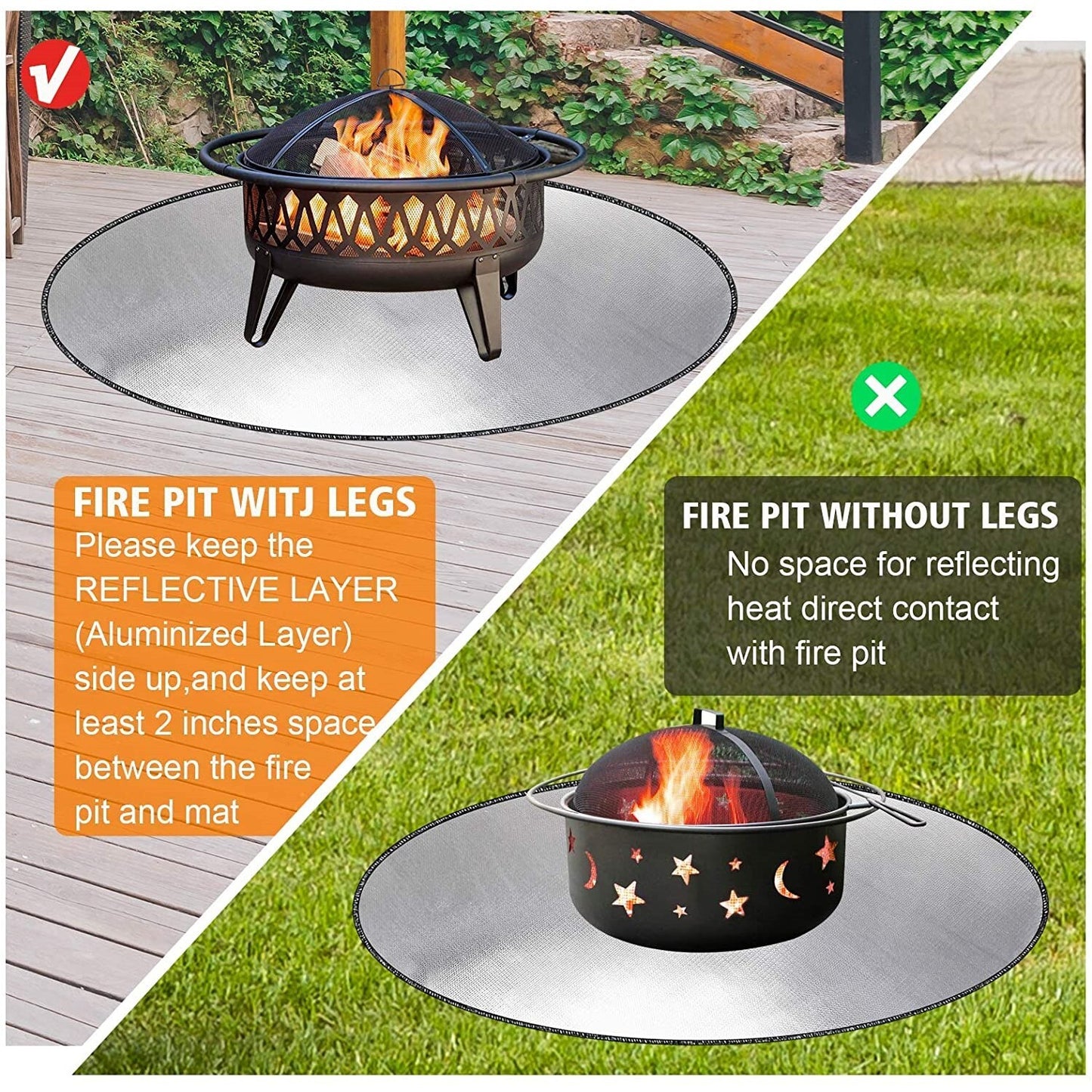 DocSafe 38" Diameter Round Fireproof Mat DocSafe