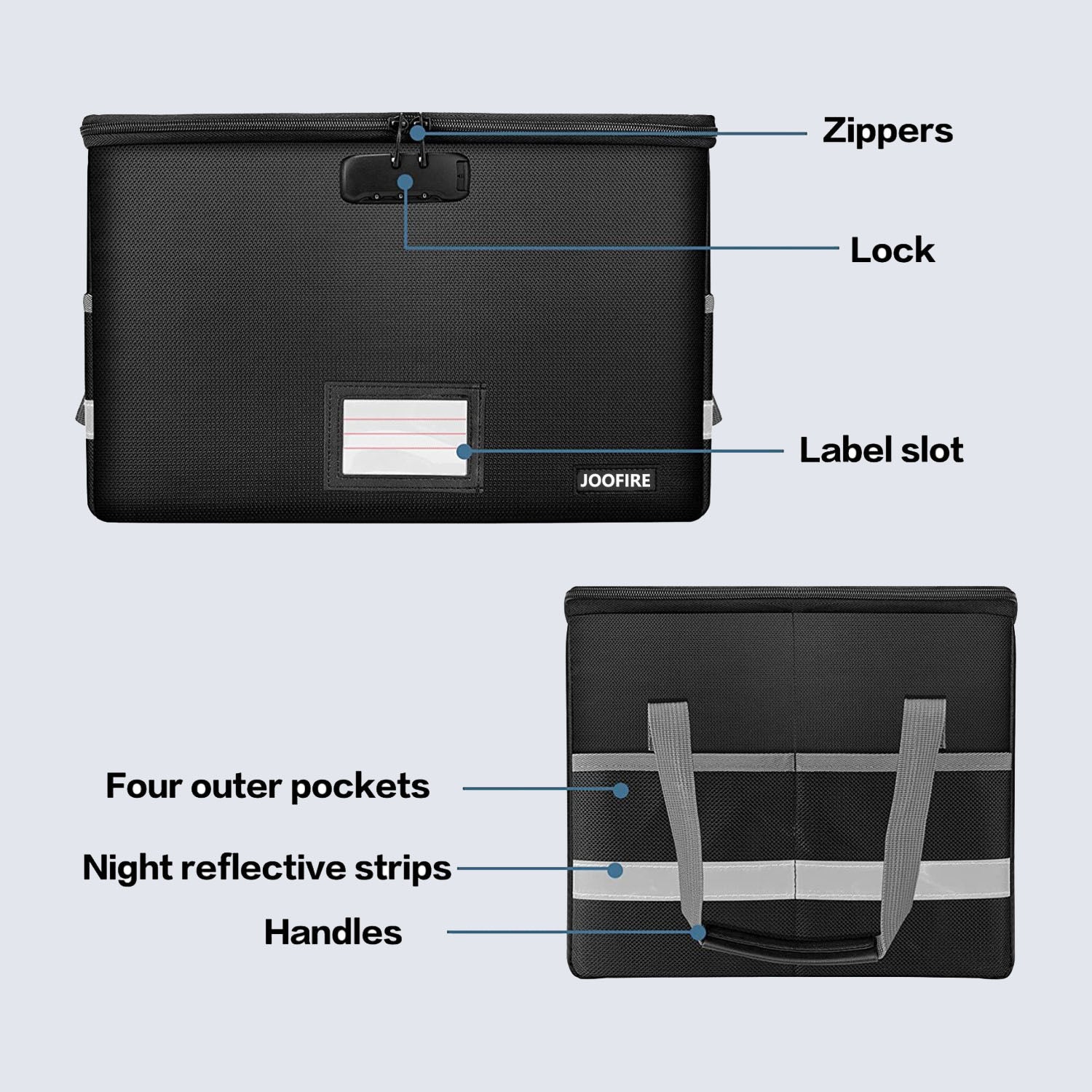 Collapsible fireproof waterproof document box JOOFIRE