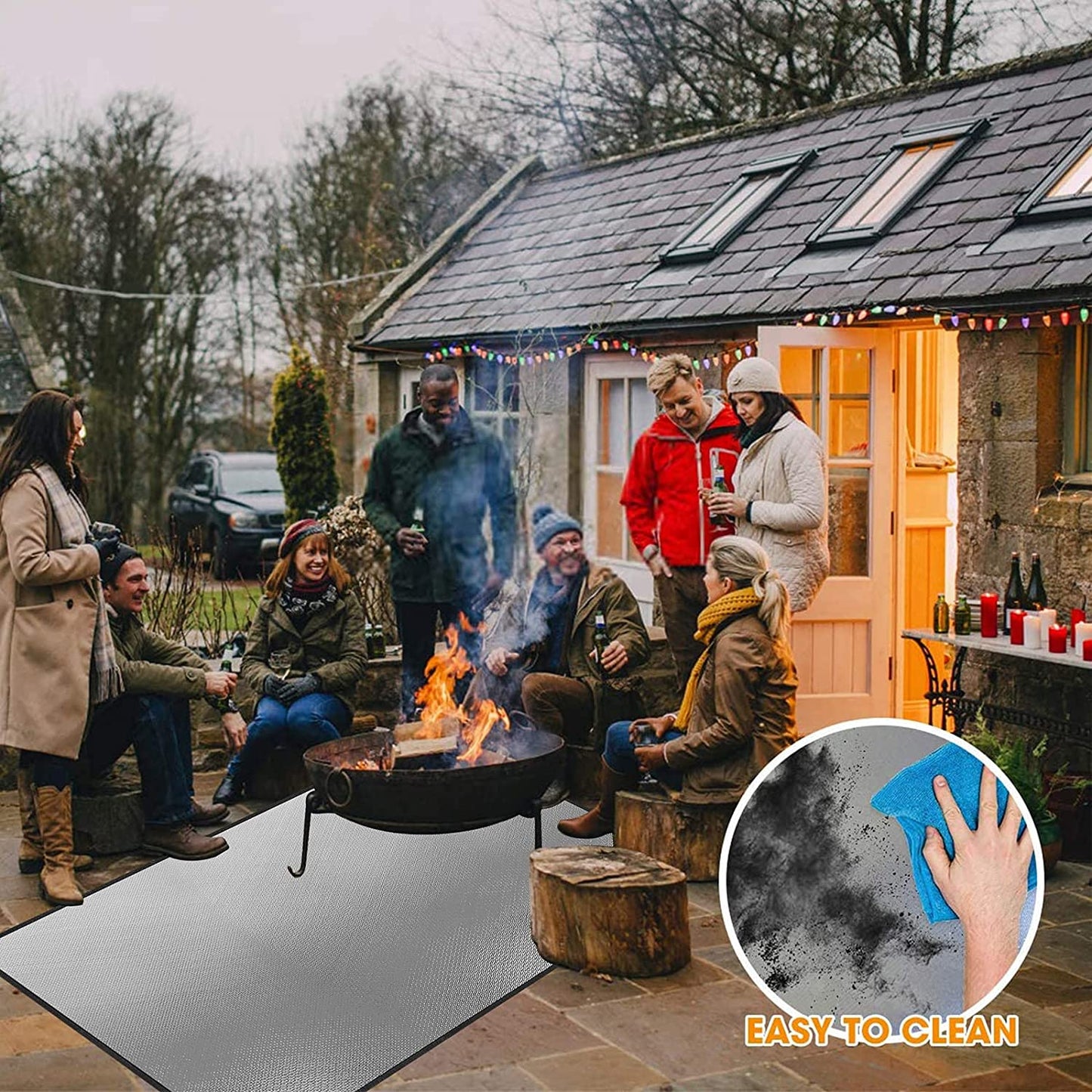 Large Fire Pit Mat Grill Mat DocSafe