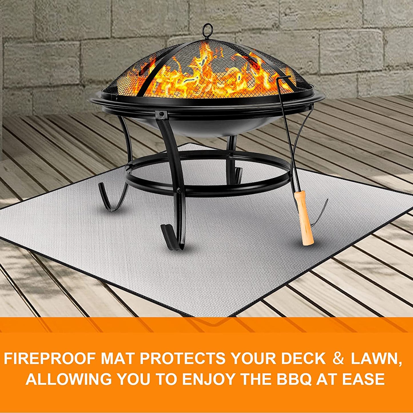 40" Square Fire Pit Mat Grill Mat DocSafe