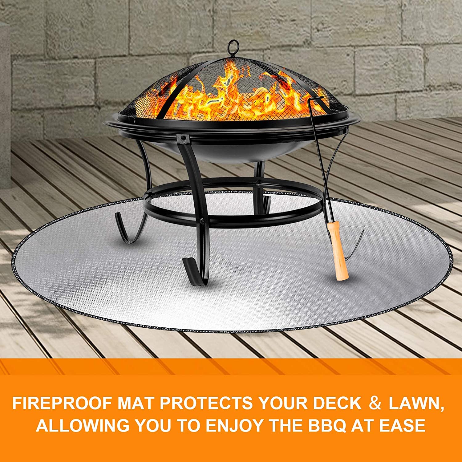 DocSafe 38" Diameter Round Fireproof Mat DocSafe