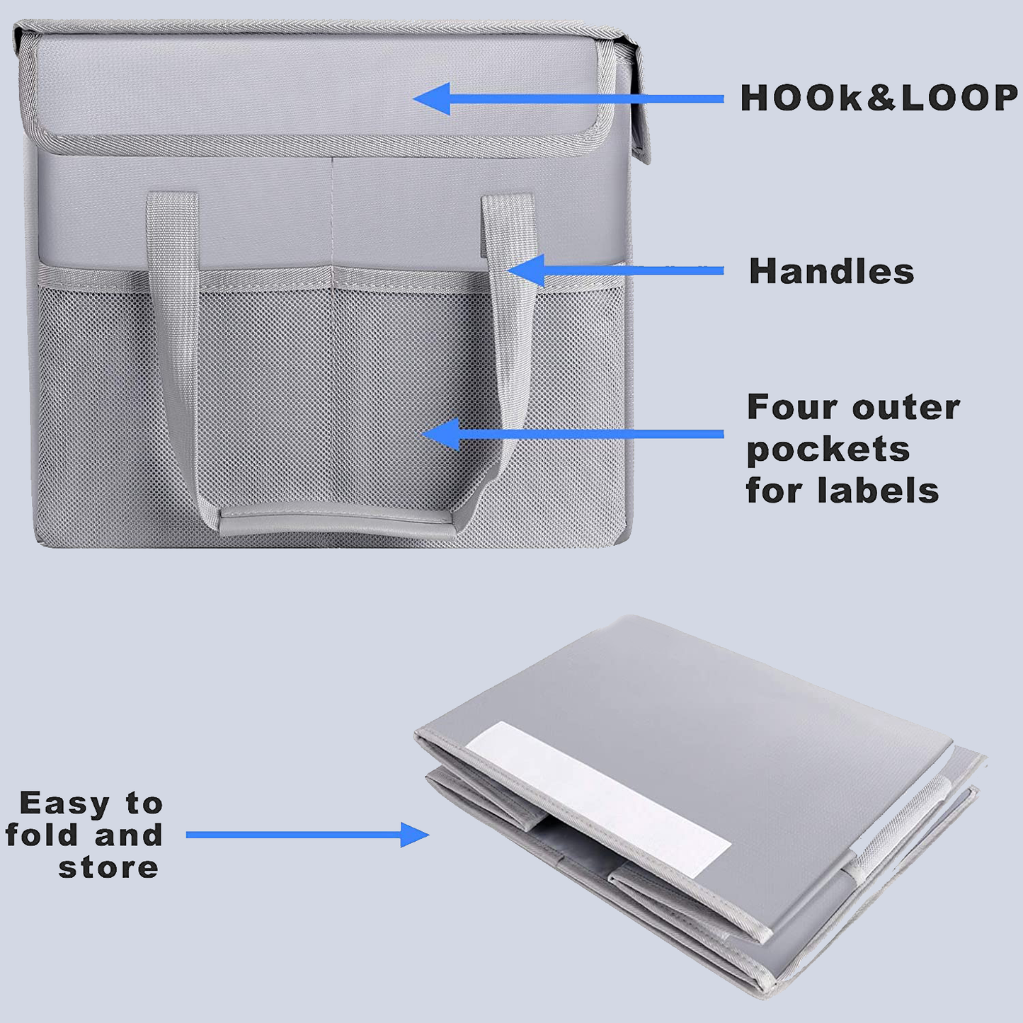 Document storage box with folding JOOFIRE