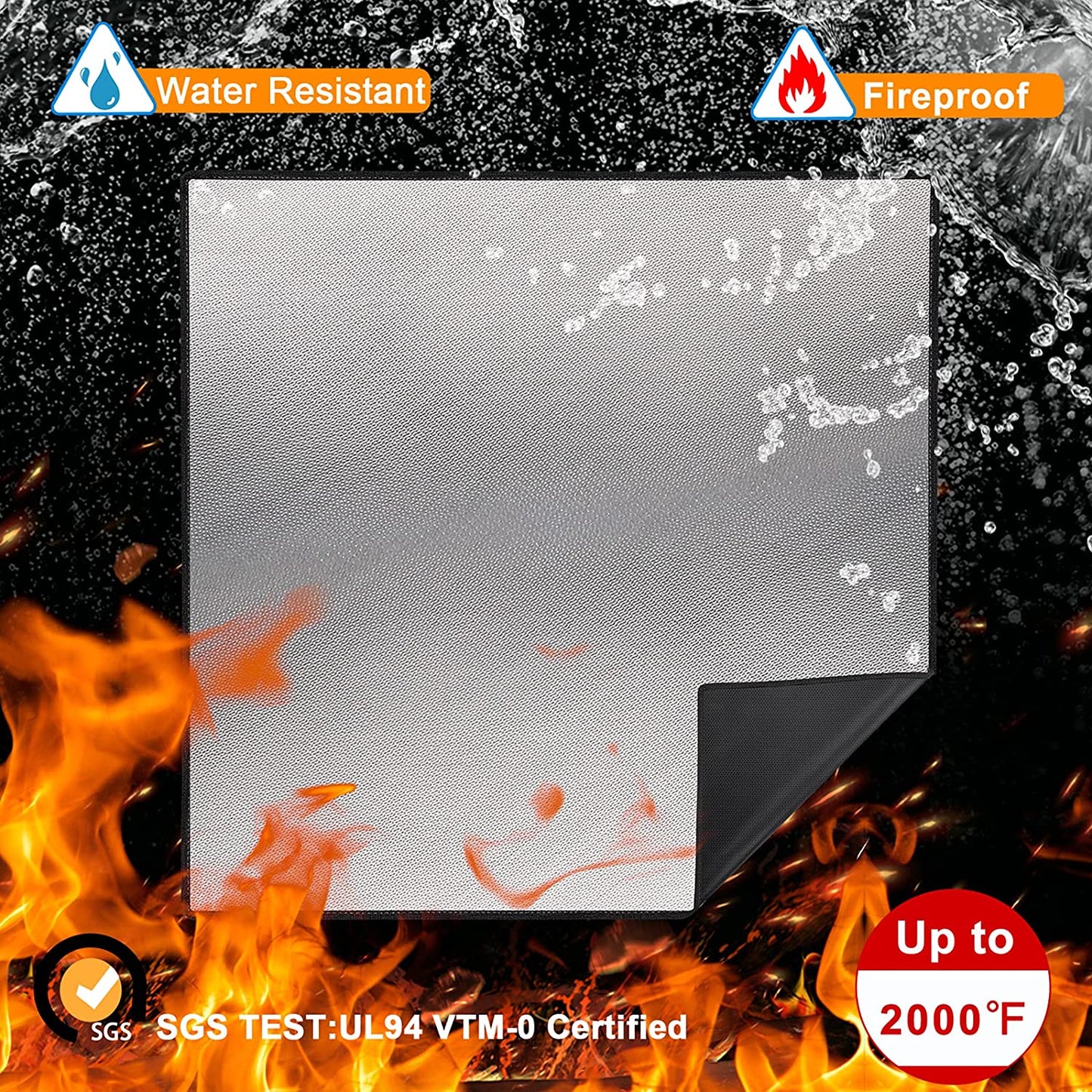 40" Square Fire Pit Mat Grill Mat DocSafe