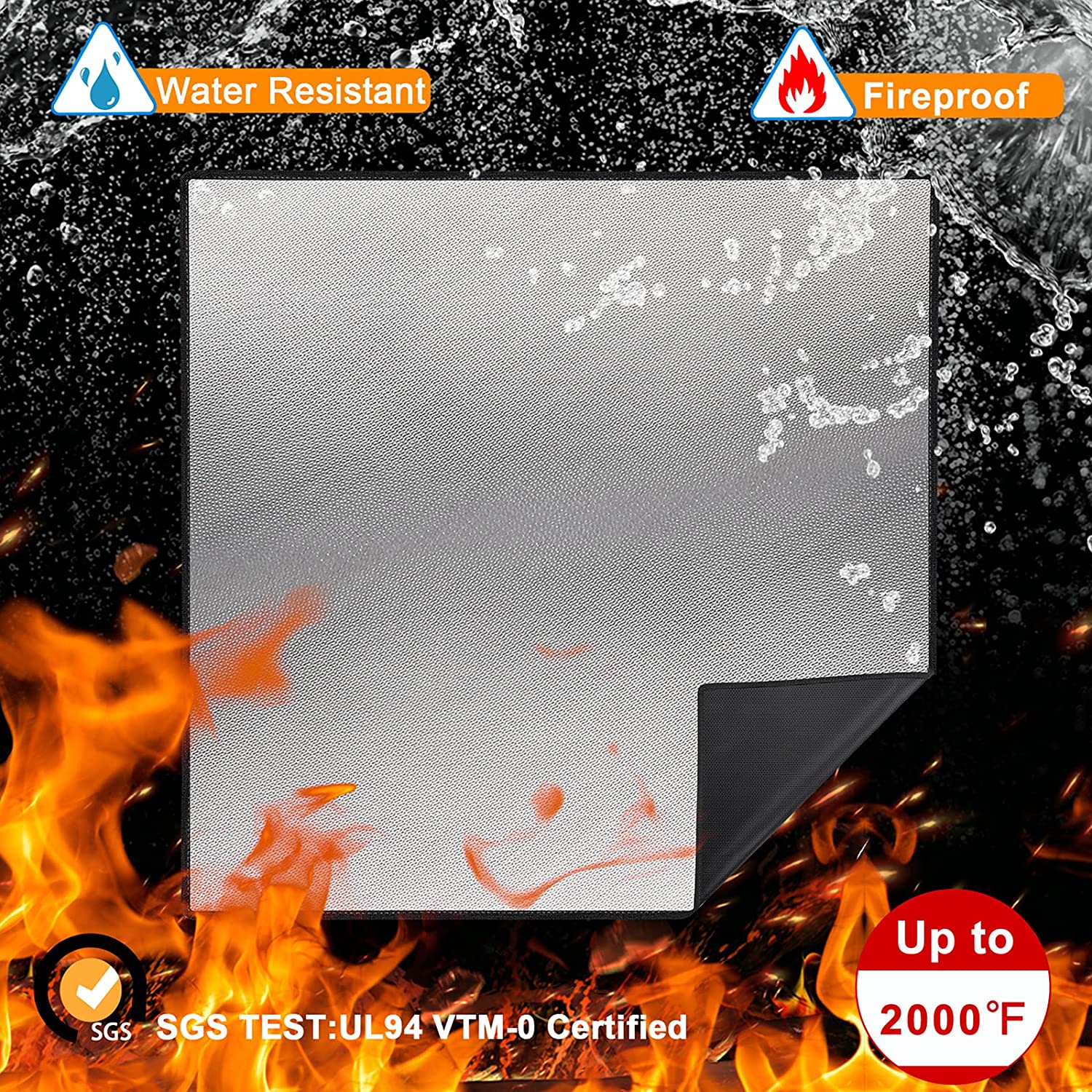 40" Square Fire Pit Mat Grill Mat DocSafe