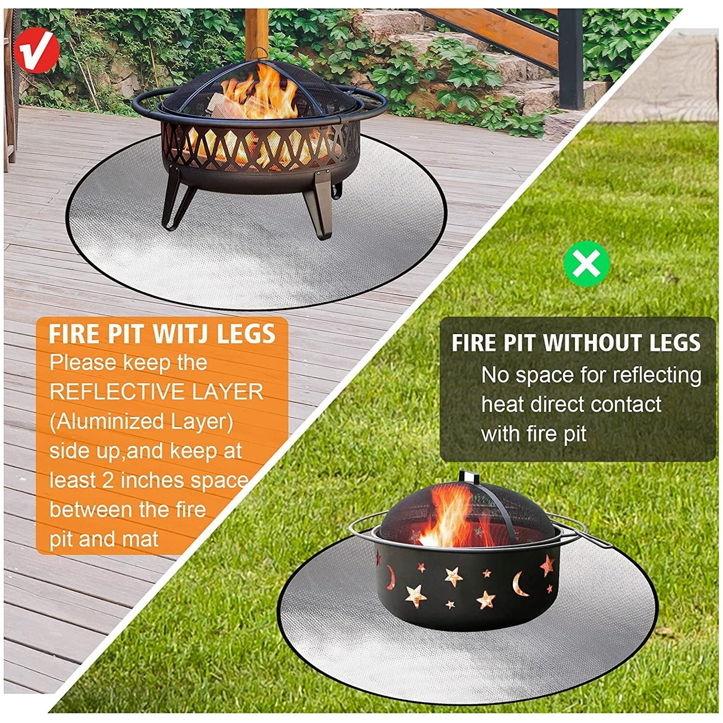 36" Diameter Round Fireproof Mat DocSafe