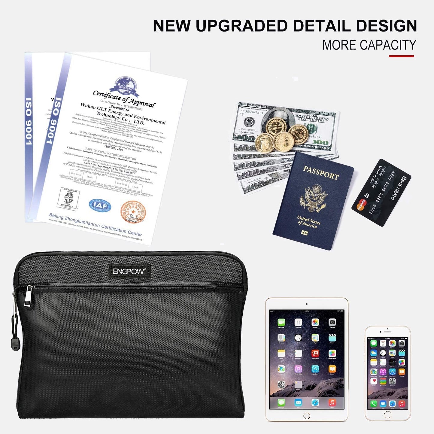 Fireproof Document Bag (13.4 x 10.2 inches) ENGPOW