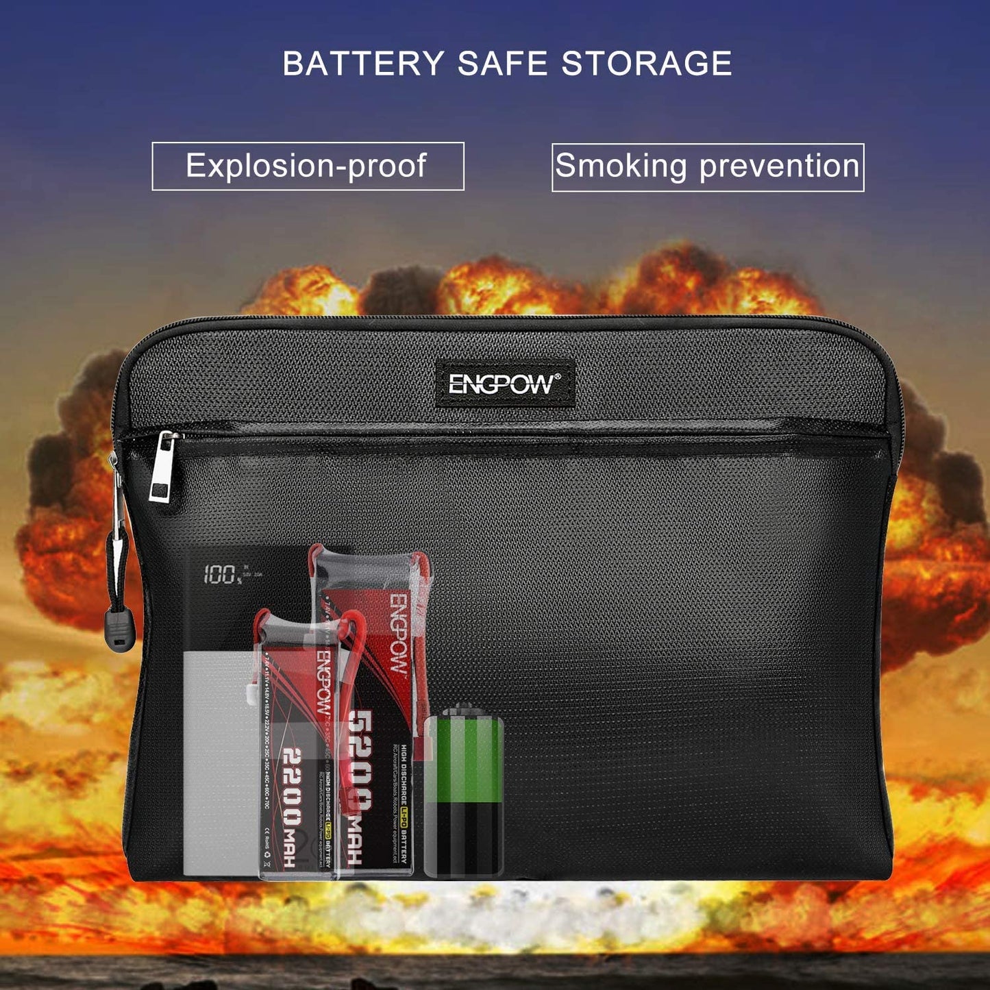 Fireproof Document Bag (13.4 x 10.2 inches) ENGPOW