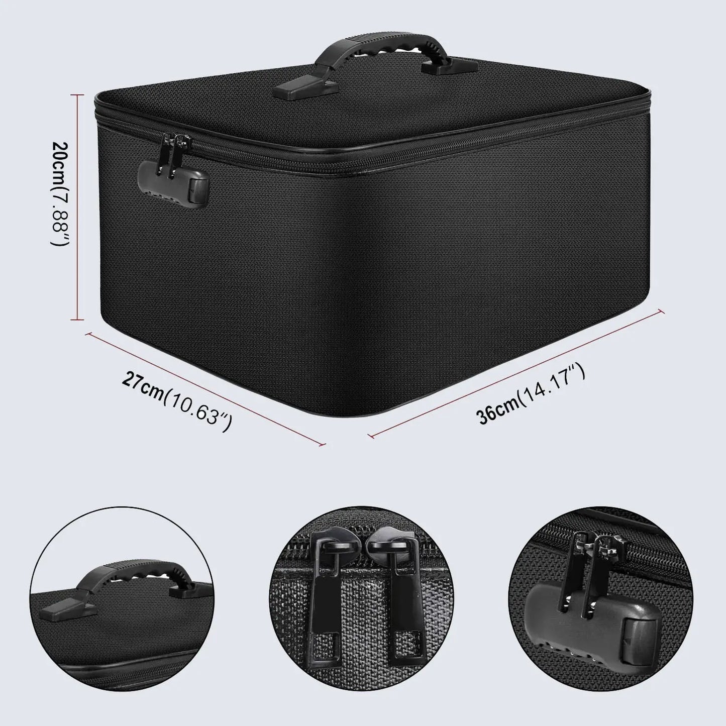 Fireproof and waterproof document manager with lock 4 large compartments - JOOFIRE
