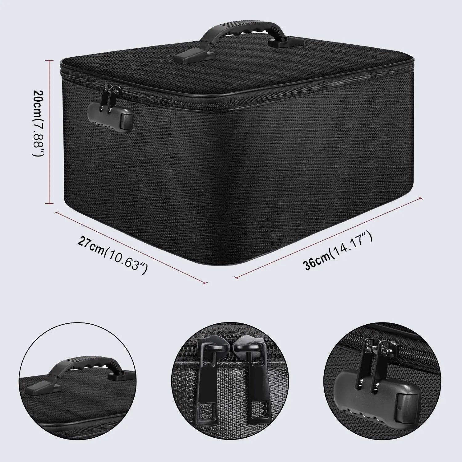 Fireproof and waterproof document manager with lock 4 large compartments - JOOFIRE