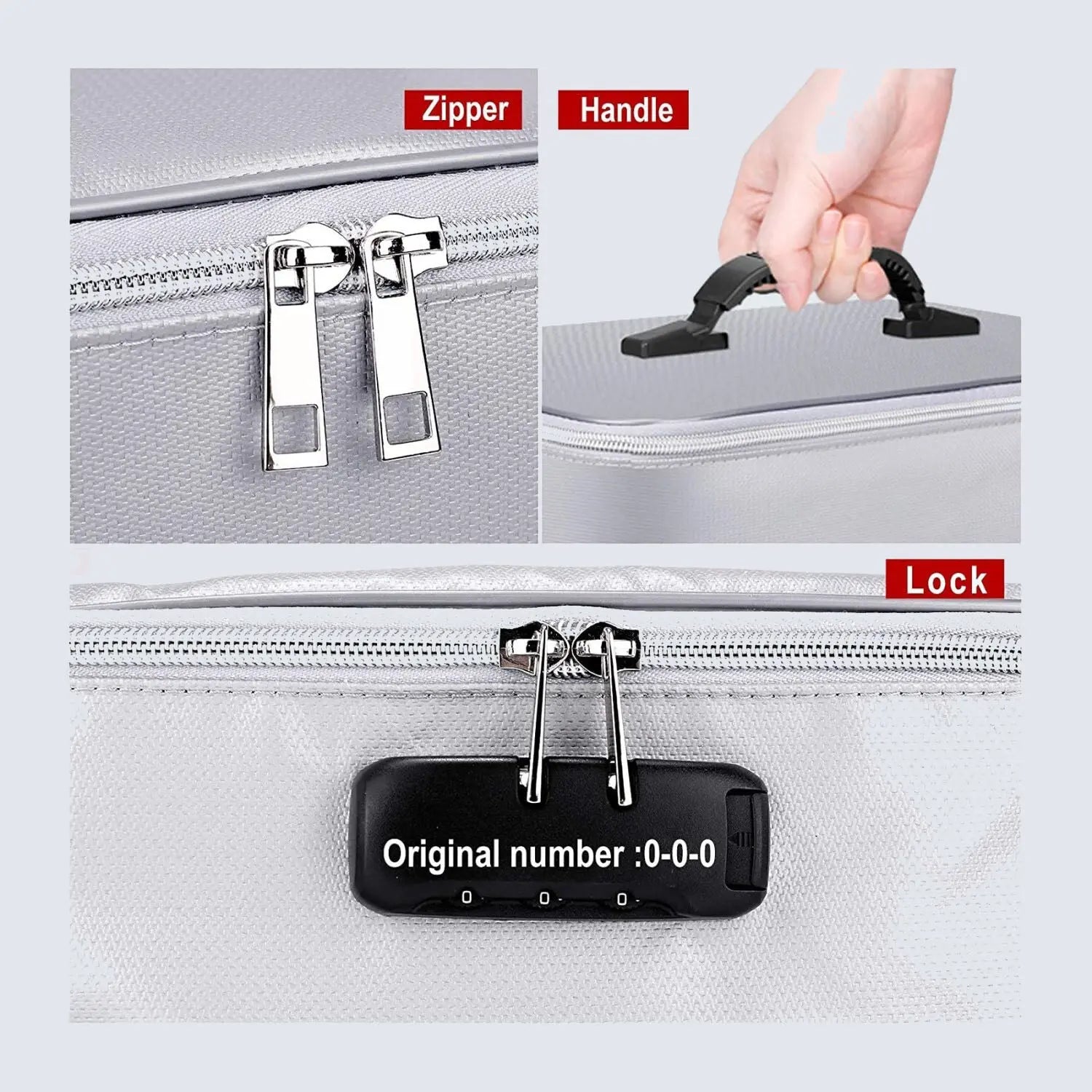 Fireproof and waterproof document manager with lock 4 large compartments - JOOFIRE