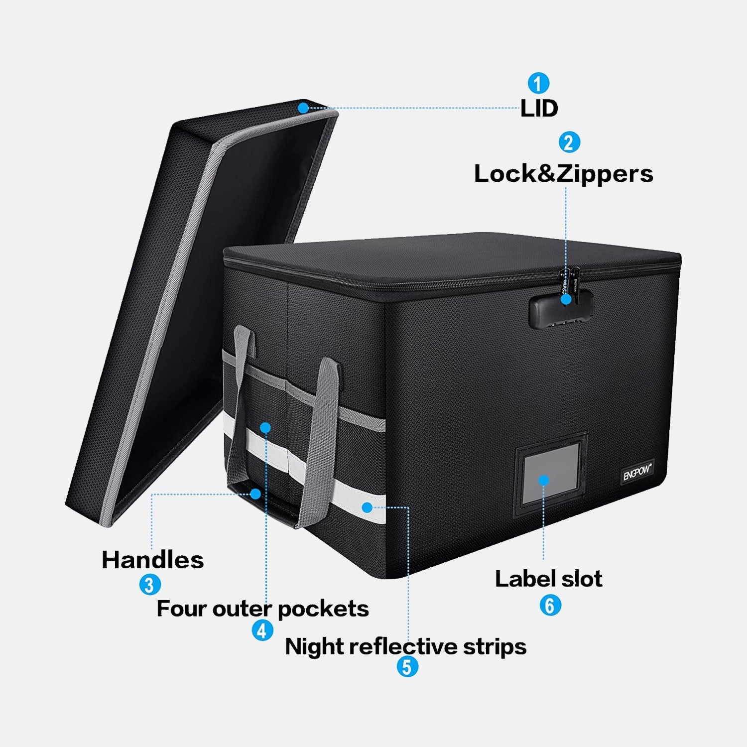 Fireproof File Box with Lock ENGPOW