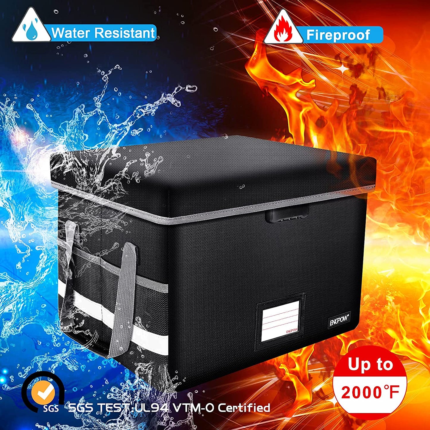 Fireproof File Box with Lock ENGPOW